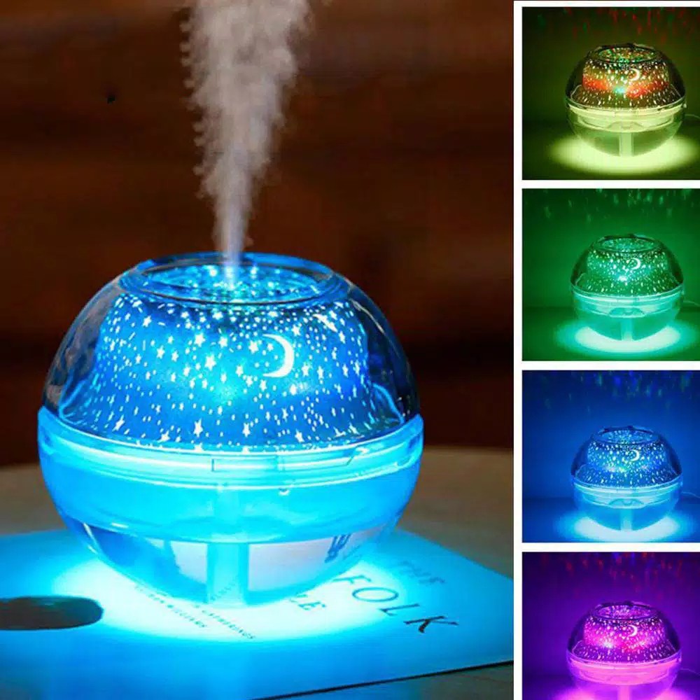 Jual Pengharum Ruangan Air Humidifier Difusser LED Night Projection ...