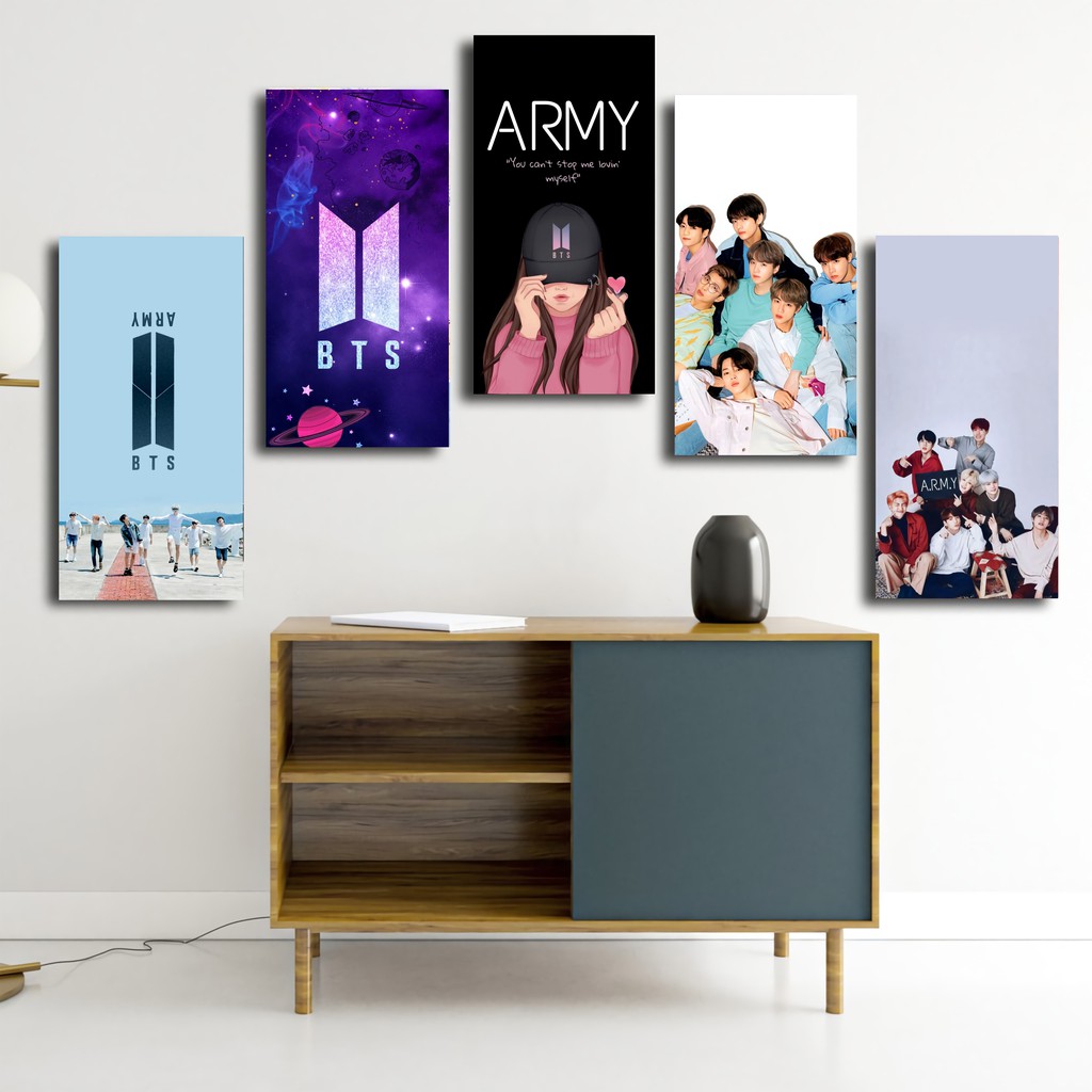 Jual Hiasan Dinding Wall Decor Kpop Bts Army Poster Kayu Korean