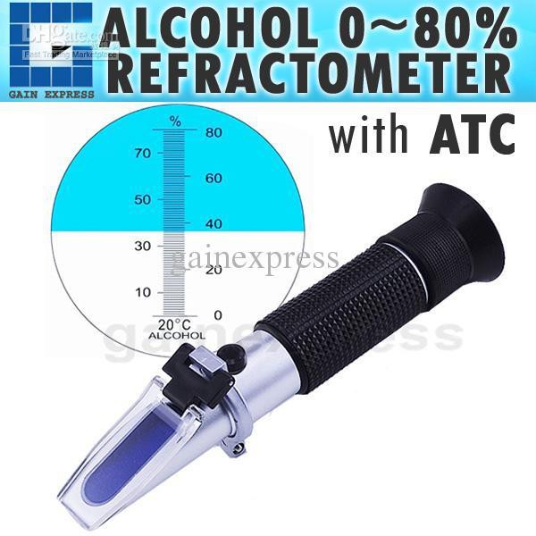 Refraktometer Alkohol 0-80%- Ukur kadar alkohol Alcohol Refractometer