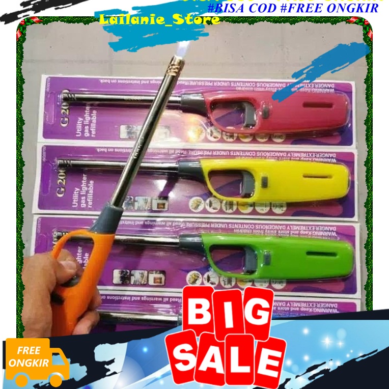 Jual Korek Gas Panjang Isi Ulang Pematik Gas Korek Api Kompor Portable ...