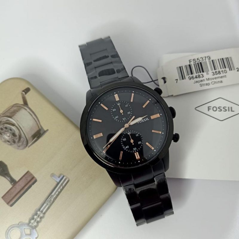 Jual Jam Fossil FS 5379 FS5379 Original Black 44mm Cronograph