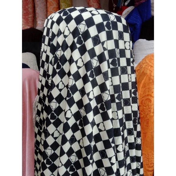 Jual kain/bahan spandek garment | spandek Korea | spandek motif