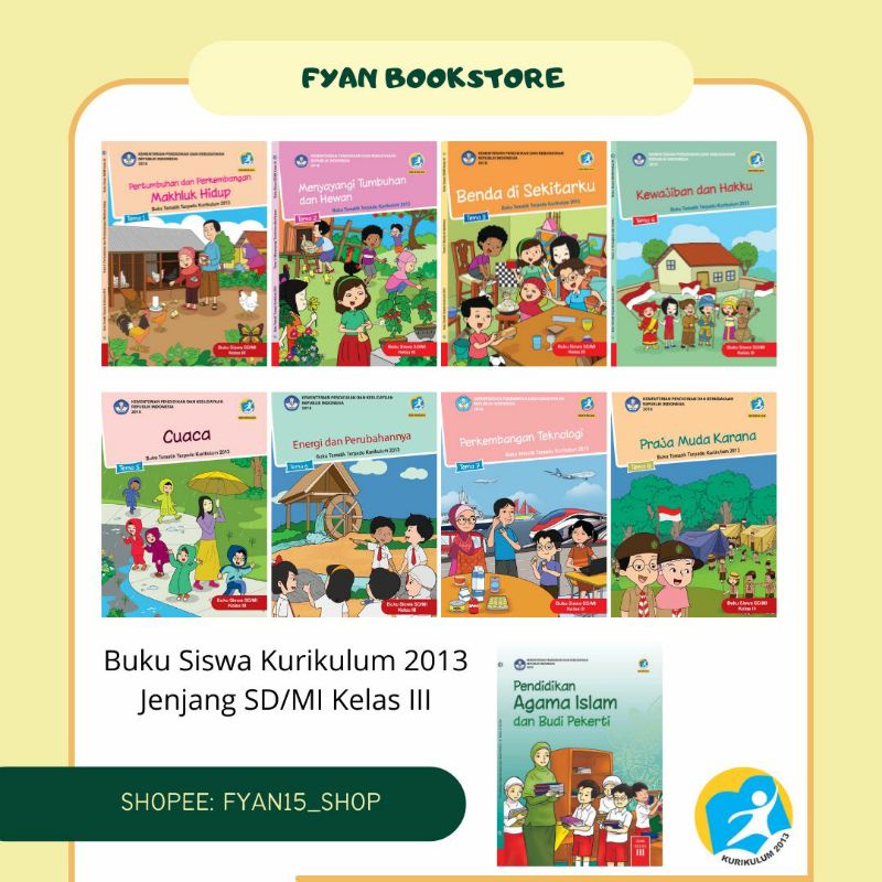 Jual Fyan Book Store: Buku Siswa Jenjang SD/MI Kelas III Kurikulum 2013 ...