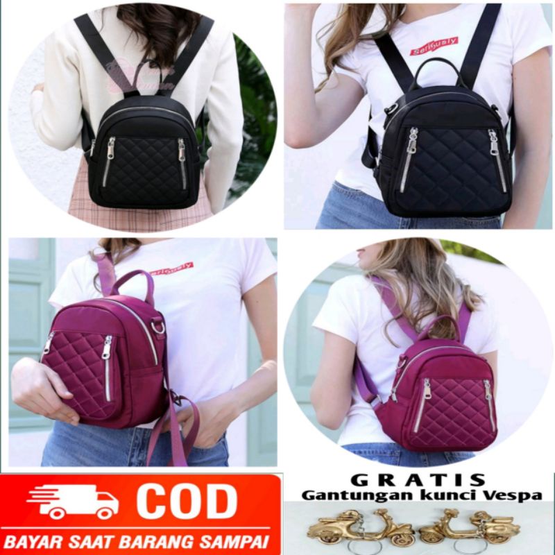 TAS RANSEL IMPORT MINI 6502 TAS RANSEL FASHION TAS RANSEL WANITA MURAH  TERBARU COD TAS IMPORT WANITA