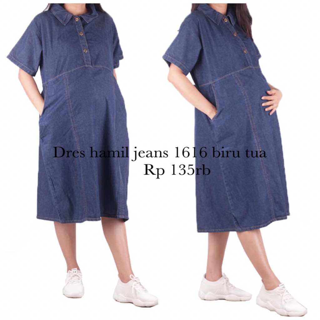 dress baju hamil jeans