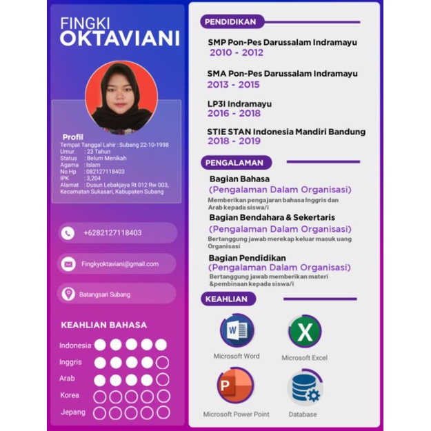 Jual CV (soft file) bahasa Indonesia / inggris | Shopee Indonesia