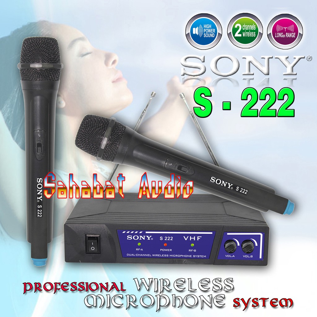 Mic Wireless SONY S 222 Microphone Wireless S222 Mic S 222 Mic Murah S 222 Mic Sony S222