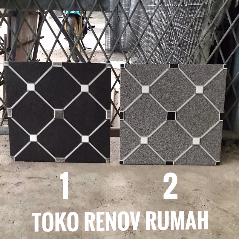 Jual keramik 40x40 motif 3D tetris/ keramik hitam kasar motif/ keramik