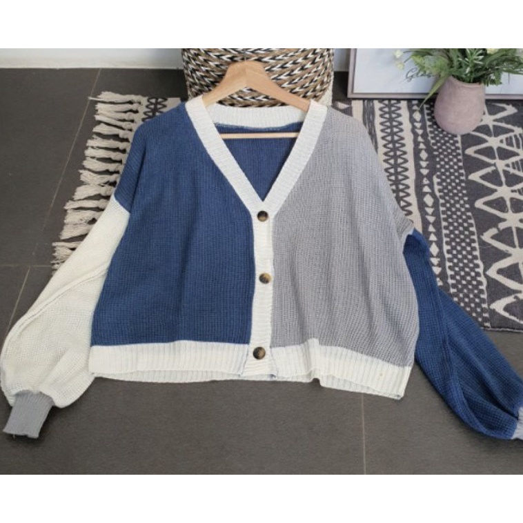 Jual Cardigan Rajut Candy Twist Rajut 3 Tone elsa Helena candy | Shopee ...