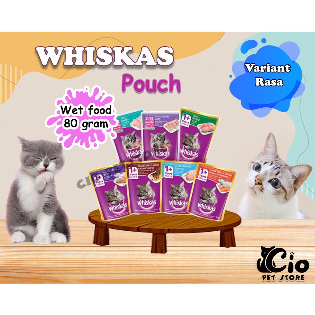 Jual Makanan Kucing Basah Pouch Whiskas All Varian 80 Gram Sachet Shopee Indonesia