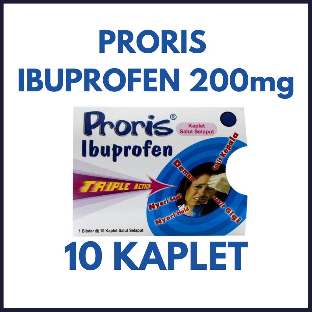 Jual PRORIS IBUPROFEN 200MG Strip Obat Nyeri Sakit Kepala Demam Sakit ...