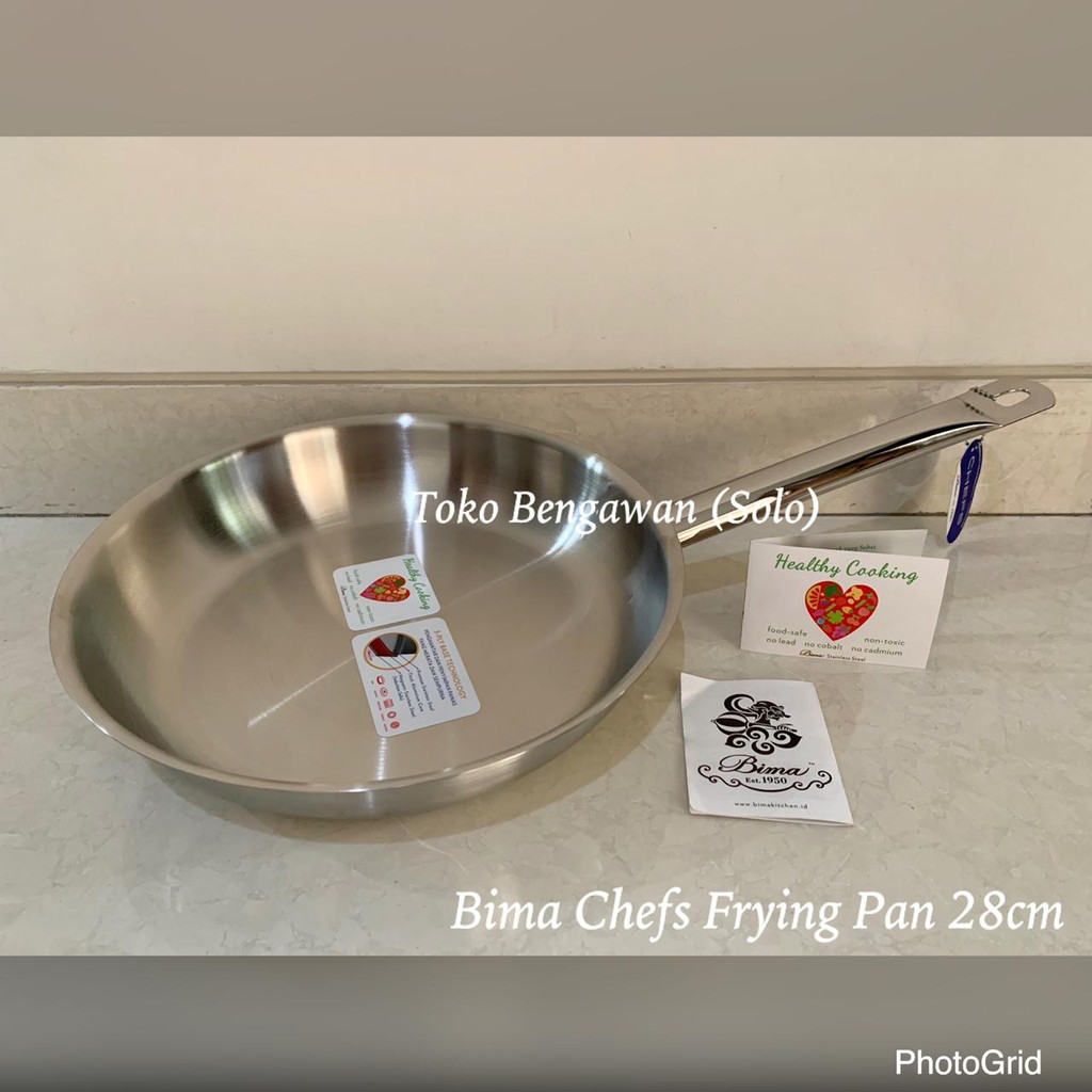 Jual Bima Frying Pan 28 Cm Chefs / Fry Pan Stainless BP1901528 BIMA ...