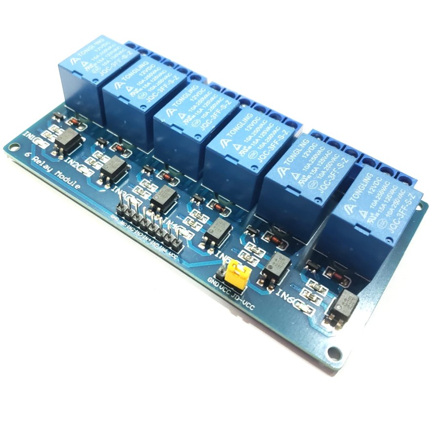 Jual New Relay Module 6 Channel 12v with Optocoupler LED for Arduino ...