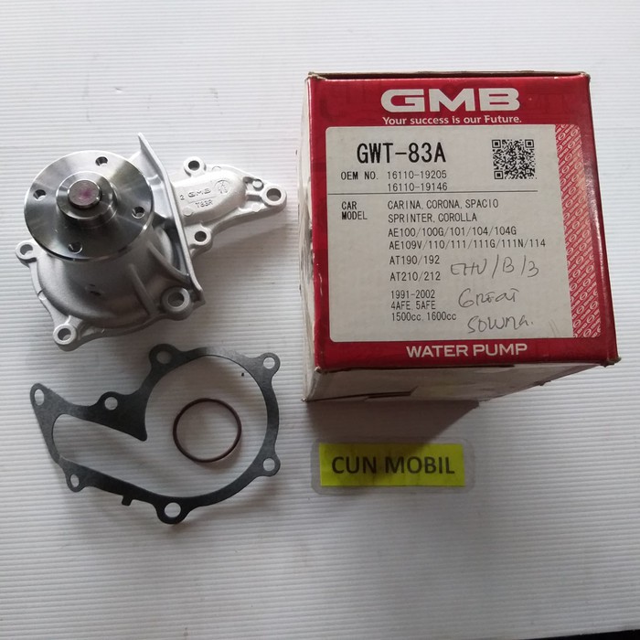 Jual Water pump Toyota Soluna Corolla Great GMB GWT 83A CUN MOBIL ...