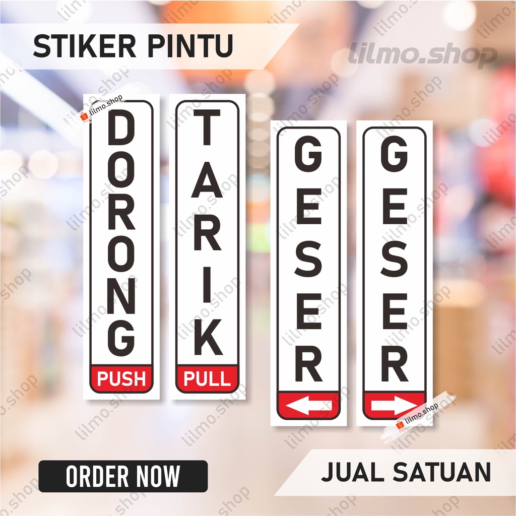 Jual Stiker Pintu Geser Stiker Pintu Dorong Stiker Pintu Tarik Shopee Indonesia