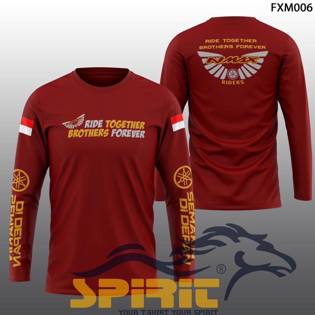 Jual Baju Kaos NMAX Rider Lengan Panjang Katun Combed 24s sablon dtf ...