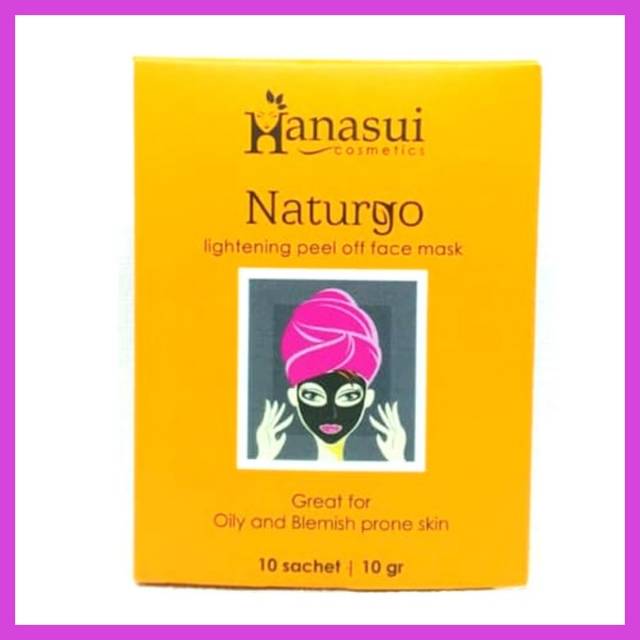 Jual Hanasui Naturgo Black Peel Off Mask 10gr 1 Box Isi 10 Sachet