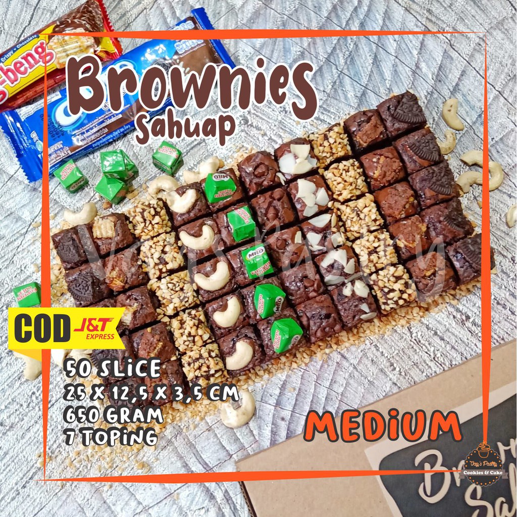 Jual Brownies Sahuap Brownies Panggang Fudgy Brownies 50 Slice 700 Gram