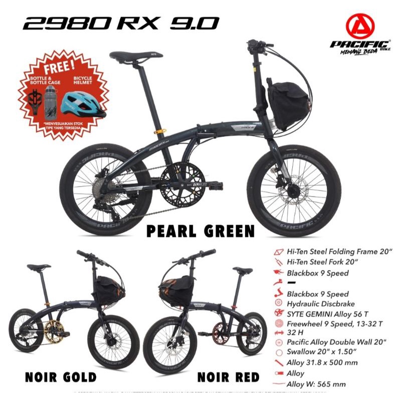 Jual Sepeda lipat 20 Inch Pacific 2989 RX 9.0 Hydraulic | Shopee Indonesia