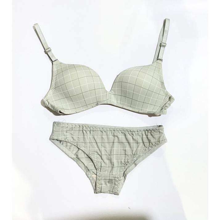 Jual Sexy Lace Bra Panty Wireless Bralette Push Up Ladies Brief Set for ...