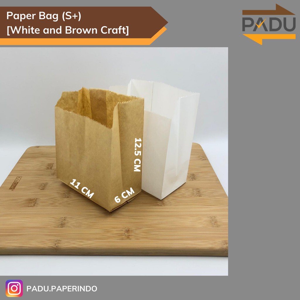 Jual [100 Pcs] Paper Bag / Kantong Kertas (S+) - Kantong Roti / Fried ...