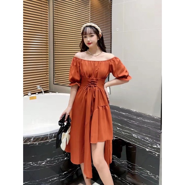 Jual D ASHLINE KOREAN STYLE VINTAGE MINI DRESS POLOS PANTAI SABRINA Shopee Indonesia