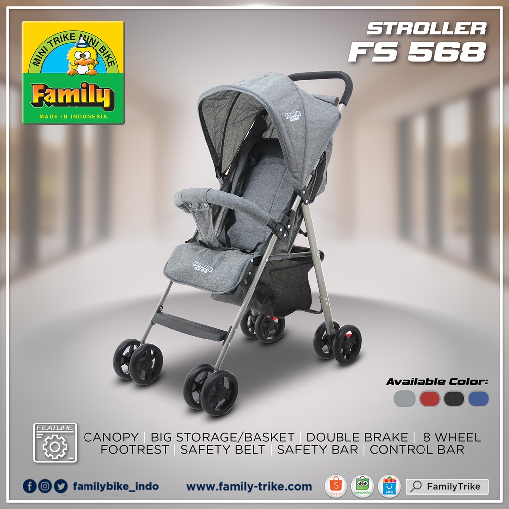 Baby shop stroller family