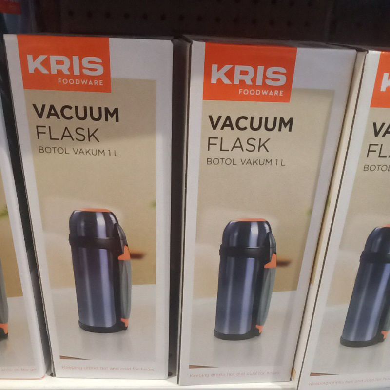 Kris Vacuum Flask Graphite Liter/ Termos Air Panas Liter