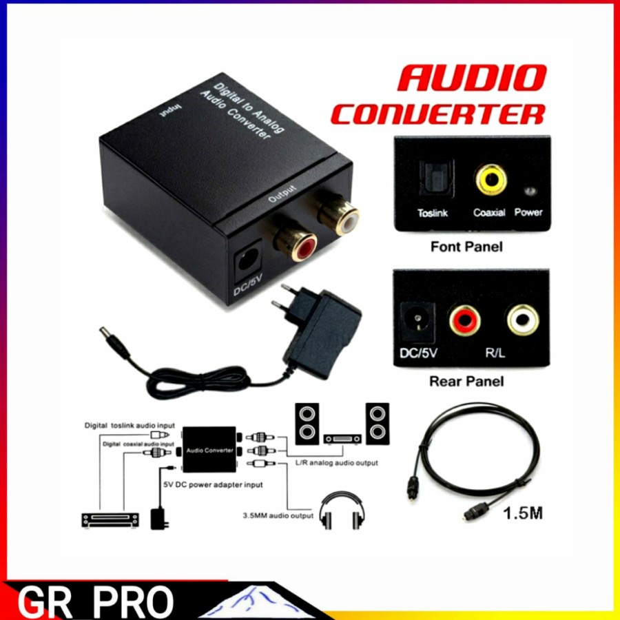 Jual Audio converter digital to analog/optic to rca | Shopee Indonesia