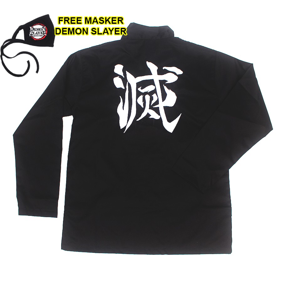 Jual jaket kimetsu no yaiba full bordir bonus masker demon slayer ...