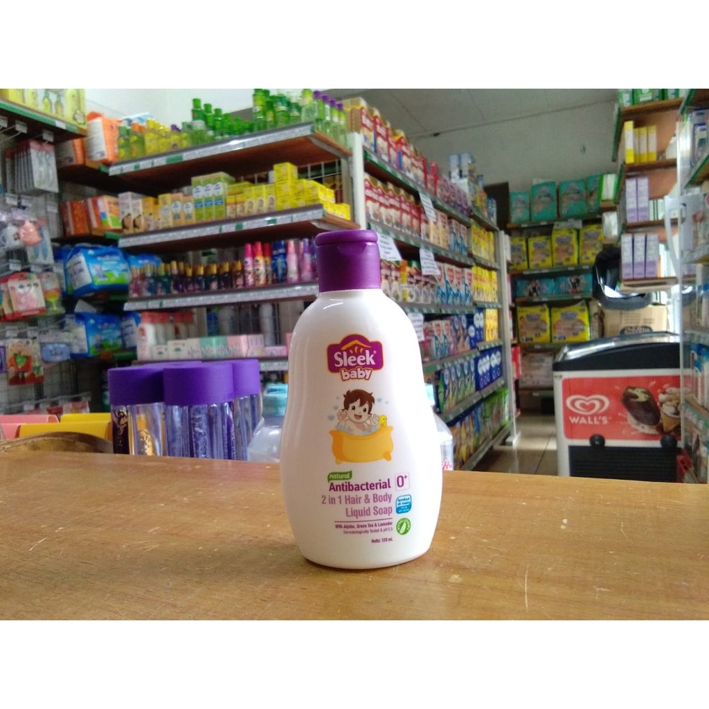 Jual SLEEK ANTIBACTERIAL 2 IN 1 HAIR & BODY LIQUID SOAP 120ML Shopee