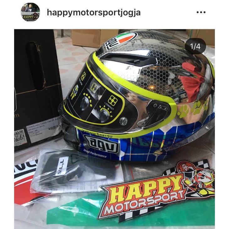 agv corsa mirror mugello 2015 Racing Motorcycle Full Helmet Valentino Rossi Limited Edition, multi-coloured, Small Automotive Jual AGV Corsa Mugello 2015