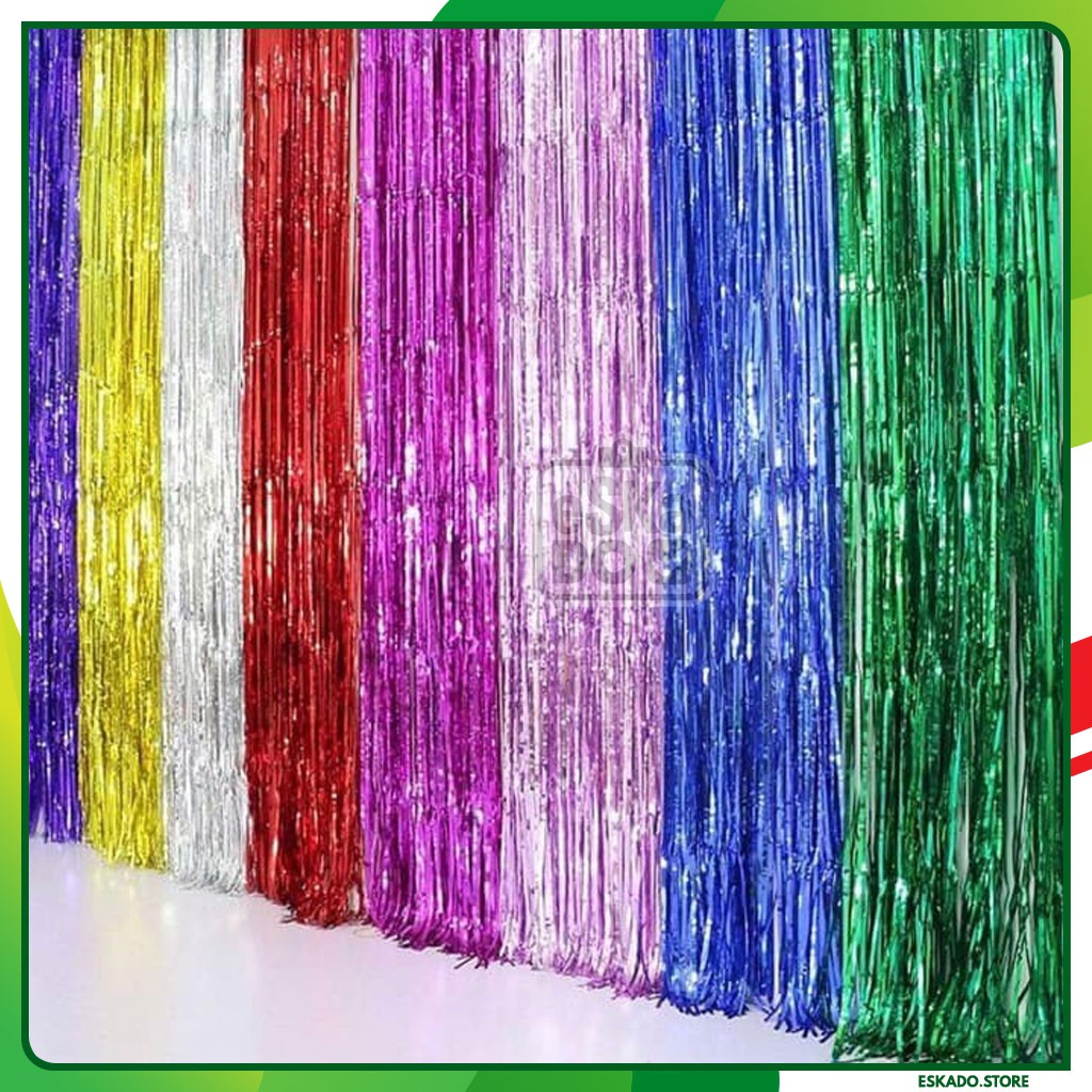 Jual Tirai Foil/ Tirai ualng tahun/Foilt Curtain / Backdrop foil ...