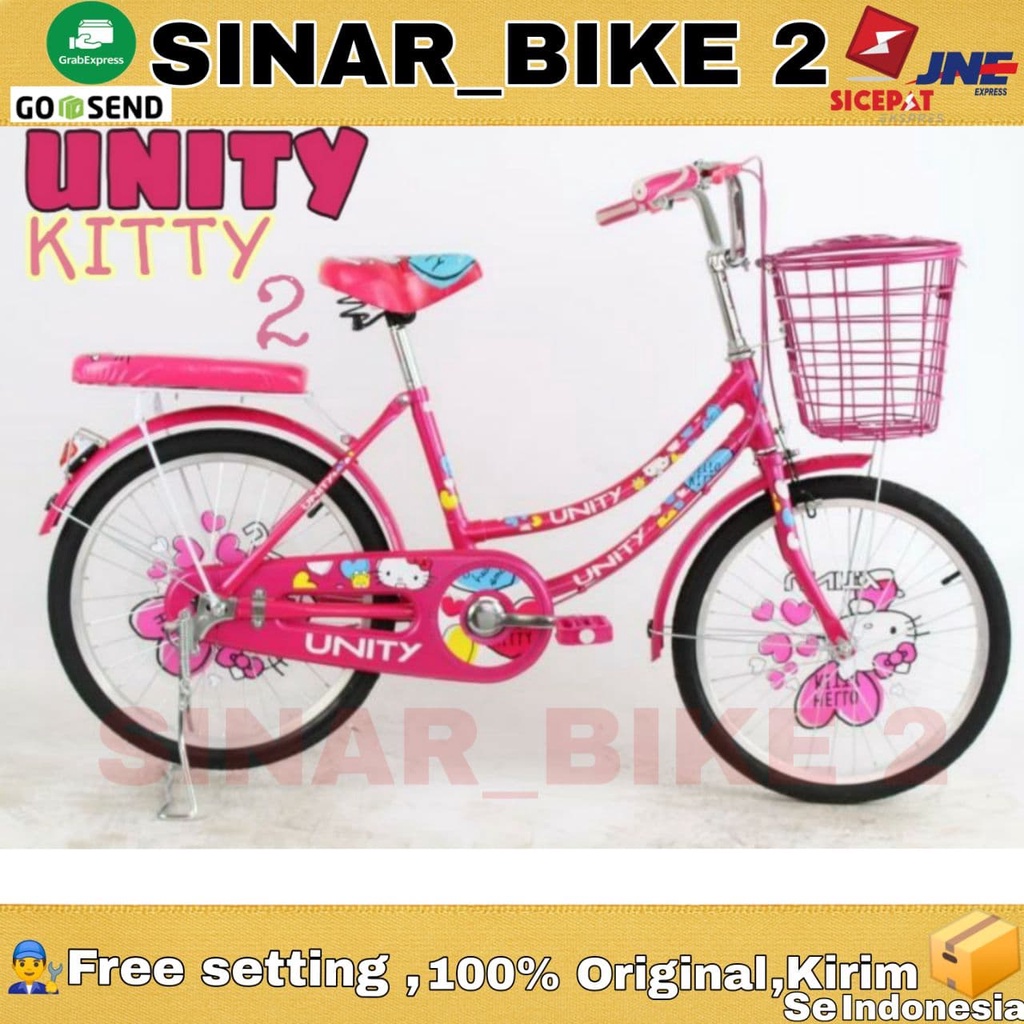 Jual Sepeda Mini Keranjang UNITY HELLO KITTY Ukuran 20Inch | Shopee ...
