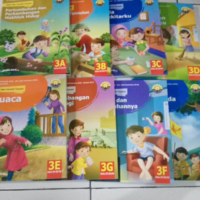 Jual Buku teks tematik terpadu kelas 3SD ( 3A s/d 3H ) | Shopee Indonesia