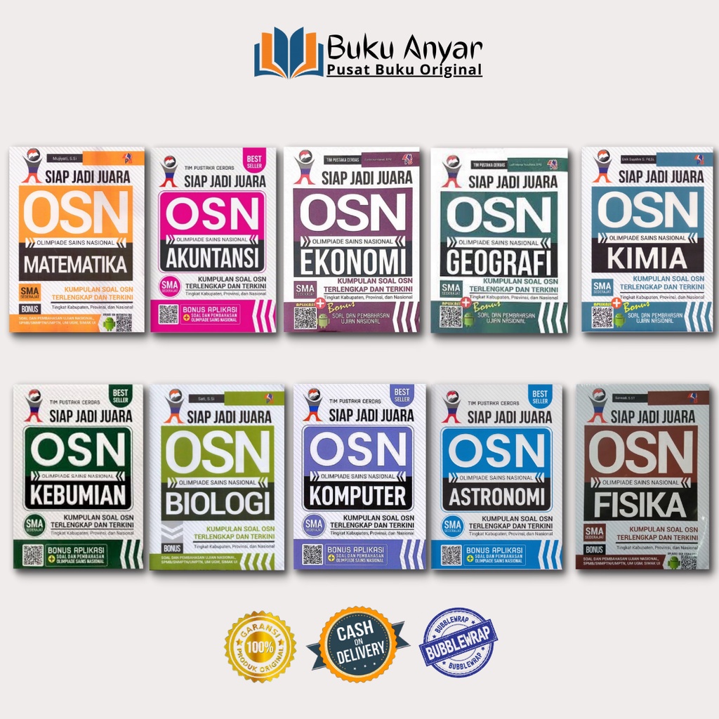 Jual Buku Olimpiade Sains Nasional OSN SMA Kimia Fisika Biologi ...