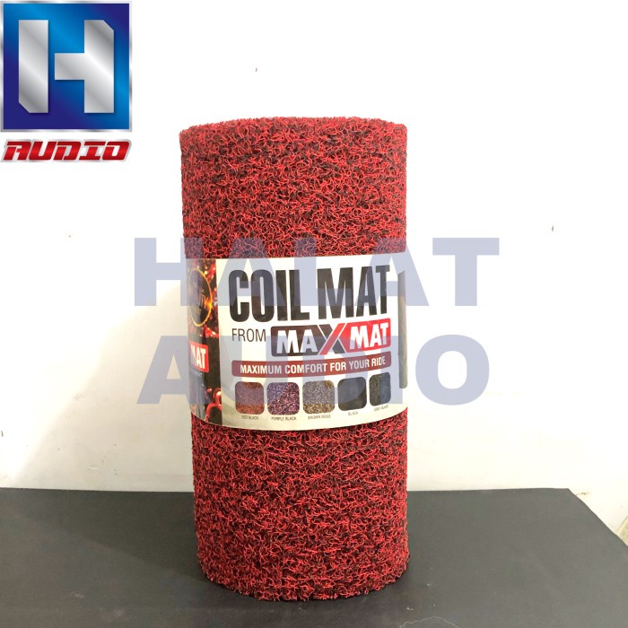 Jual Karpet Mobil Mie Coil Mat Maxmat Black Red / Hitam Merah 3 baris ...