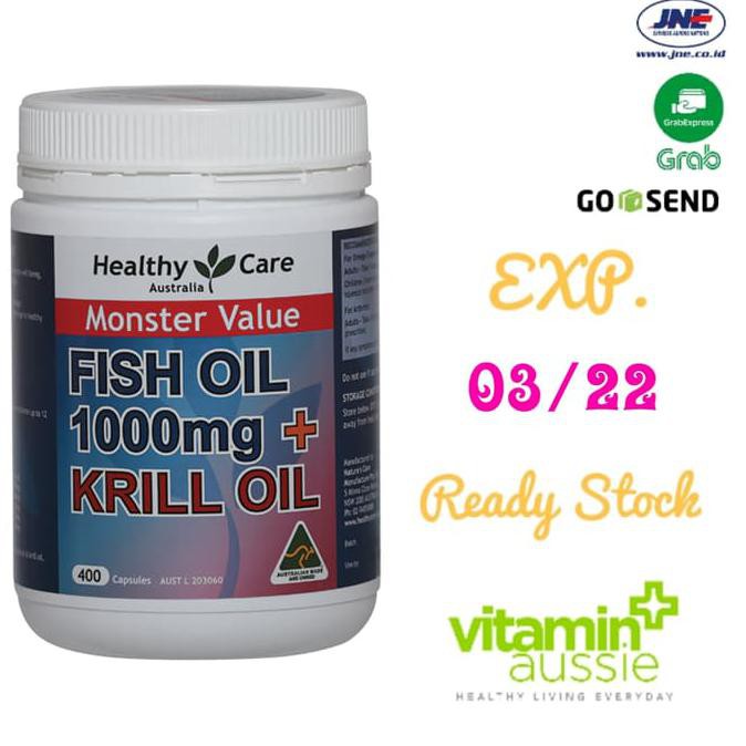 Jual Healthy Care Fish Oil 1000mg + Krill Oil 400 Kapsul Shopee Indonesia