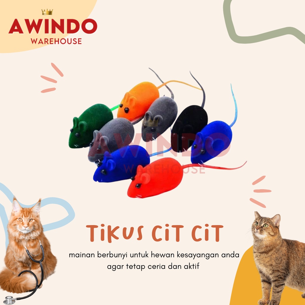 Jual TIKUS CIT CIT - Mainan Kucing Interaktif Bentuk Tikus Bunyi Cit ...