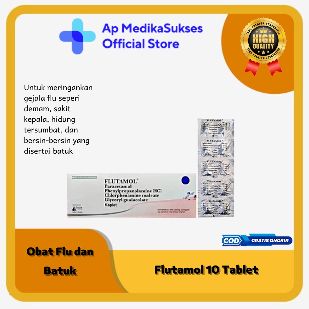 Jual Flutamol kapsul Obat batuk Berdahak Flu Dan Demam/Meriang | Shopee