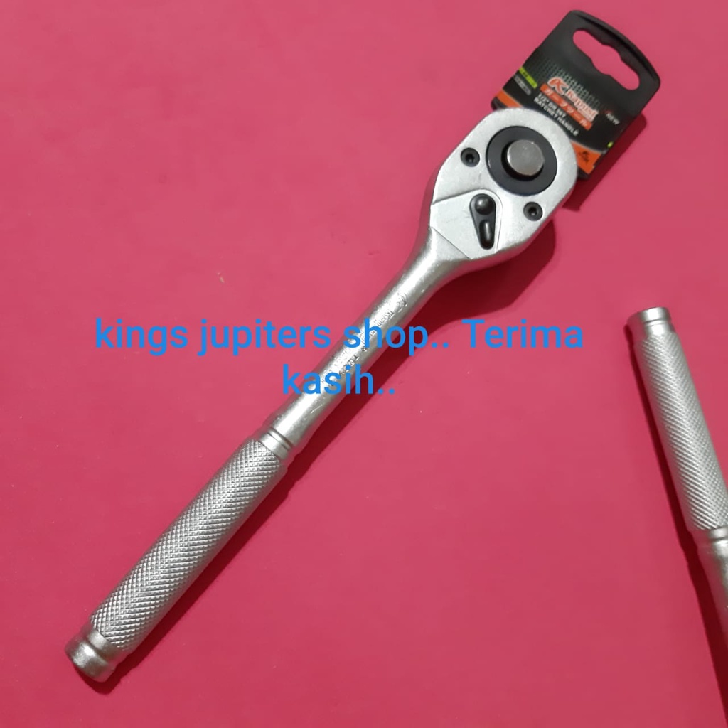 Jual KAPUSI RATCHET 1/2DR 10IN RACET RACHET GAGANG karet ATAU besi ...