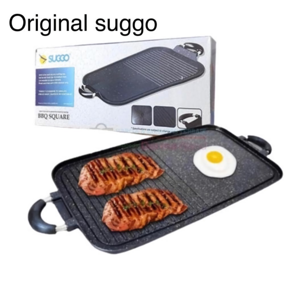 Jual Suggo Grill Pan Teflon Bbq Alat Panggangan Pemanggang Panggang Multi Purpose Shopee Indonesia