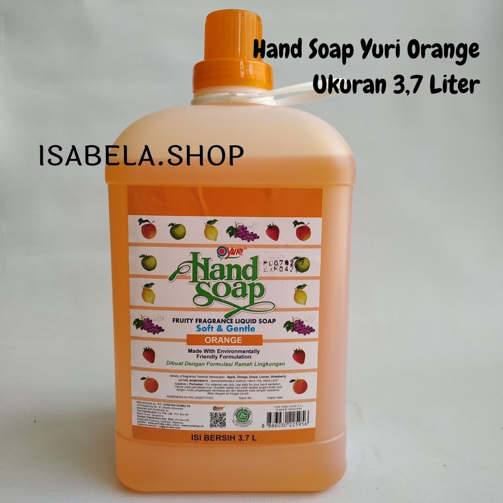 Jual Hand Soap Yuri Sabun Cuci Tangan Liter Orange Shopee Indonesia