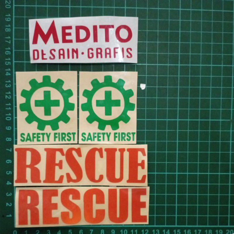 Jual Sticker Cutting Rescue dan K3 Safety First | Shopee Indonesia