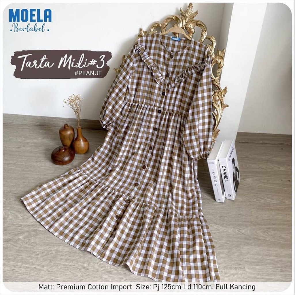 midi dress shopee Jual Tarta Midi/Pakaian Wanita/Dress/Midi/MIDI DRESS