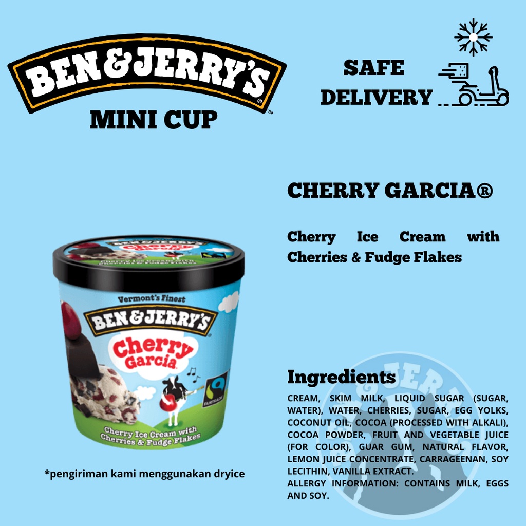 Jual Ben and Jerry's Mini Cups Cherry Garcia Ice Cream - 120 ML ...