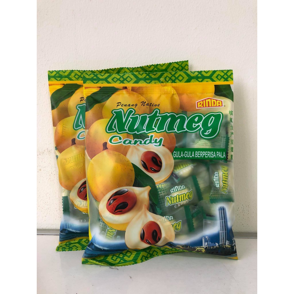 Jual Rinda Nutmeg Candy/ Permen Rasa Pala Penang Native/ Permen Pala ...