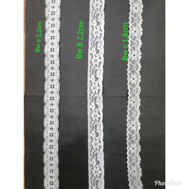 Jual Renda stretch, renda karet, renda strech, renda elastis ( isi ...