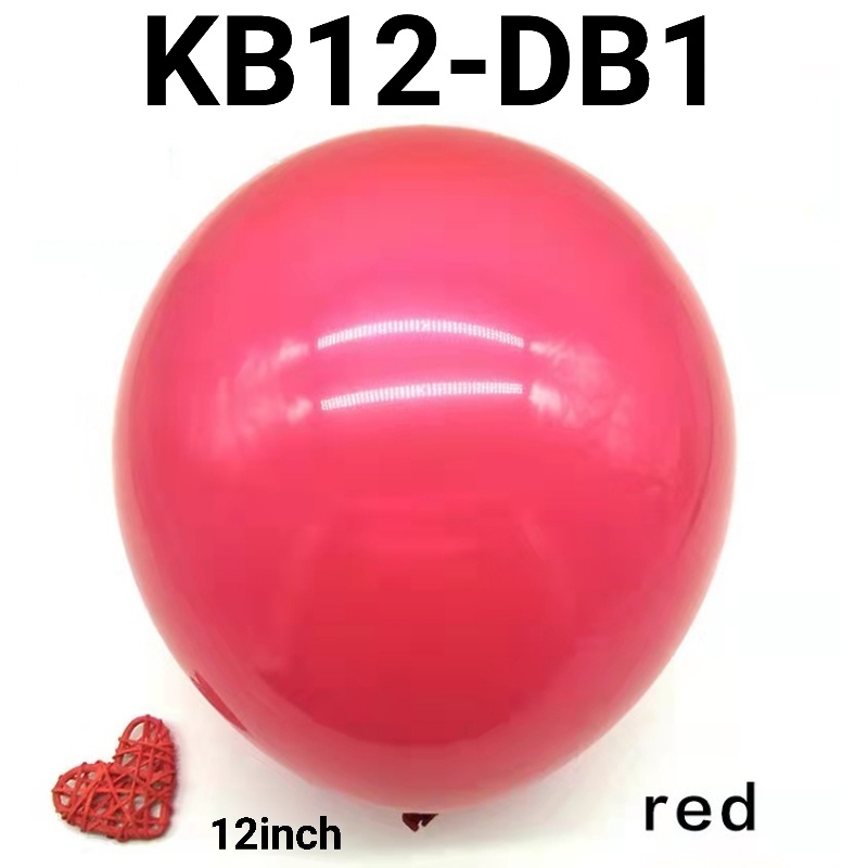 Jual KB12-DB1 Balon latex 12 inch 30 cm doff tebal merah red satuan ...