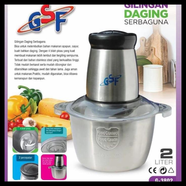 Jual Alat Penggiling Daging Blender Bumbu Listrik GSF 3802 / Food ...